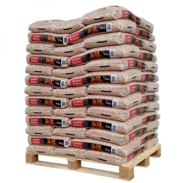 Granulés de Bois WOODSTOCK qualité Premium – 1 Palette de 78 sacs de 15 kg