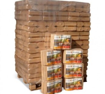 Bûches de bois compressées Tecsabuch Crépito : 100% naturelles (Palette de 1T)